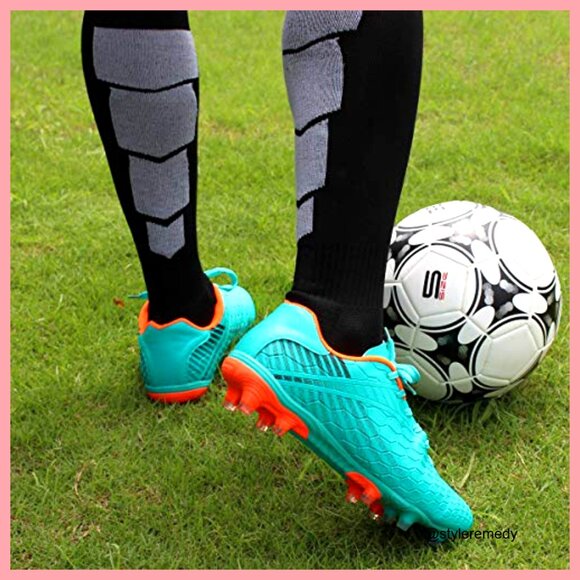Firm Ground Soccer Cleats with Synthetic Upper and Rubber Sole main image 4
